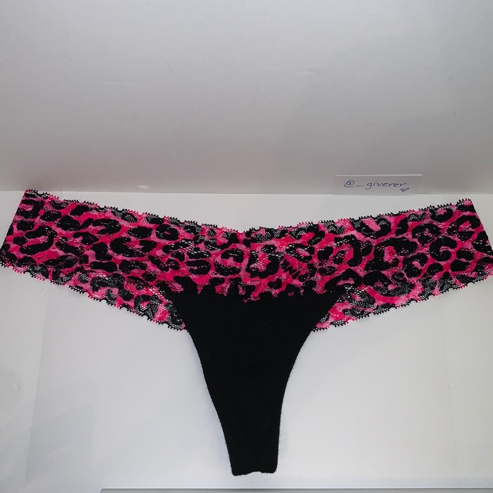 M Leopard Print Thong Victoria’s Secret Pink